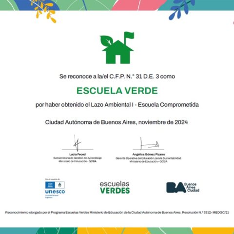 Reconocimiento Escuelas Verdes | Escuela Comprometida