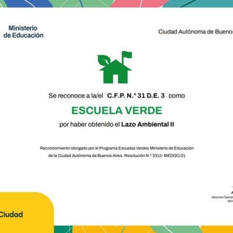 🌿 Reconocimiento Escuelas Verdes – Lazo II – Escuela Abierta🌿