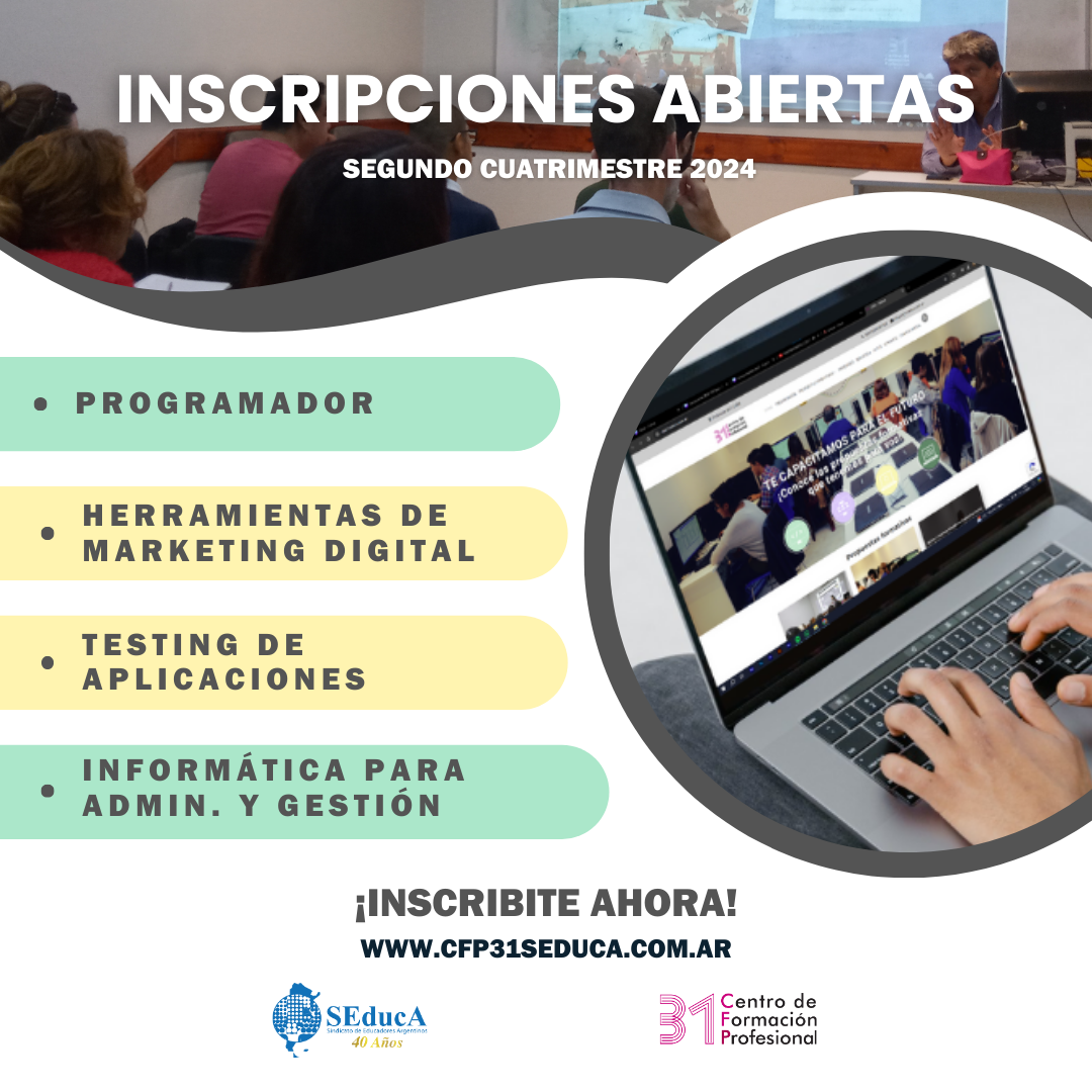 INSCRIPCIONES ABIERTAS | 2do cuatrimestre 2024